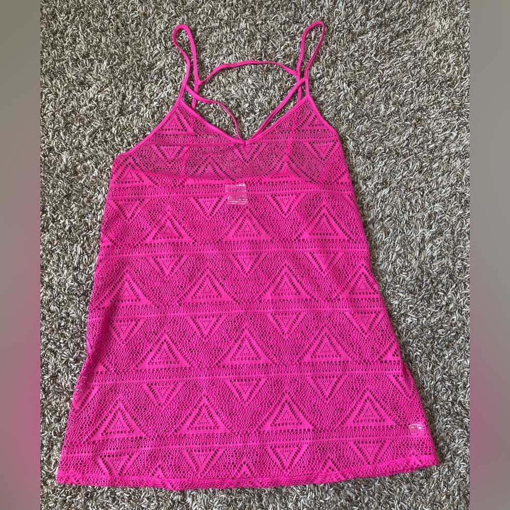 Victorias Secret Pink Eyelet Spaghetti Strap Tank Top